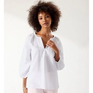 Tommy Bahama X-Small Marbella Bay Top White Tencel Lyocell Cotton Womens